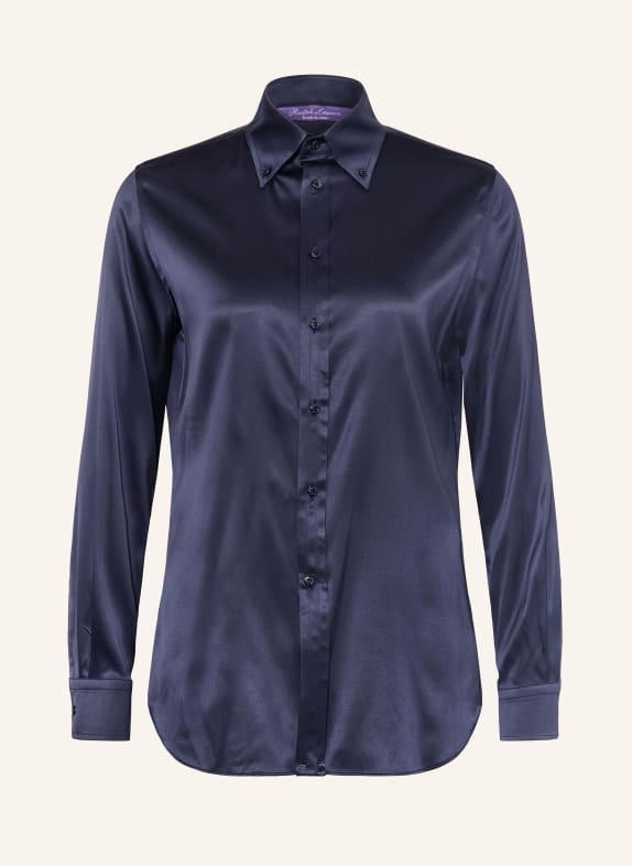 RALPH LAUREN Collection CAMERON silk shirt blouse DARK BLUE