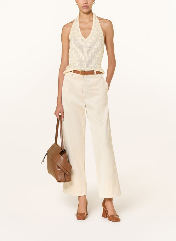 RALPH LAUREN Collection Gebreide top van zijde ECRU