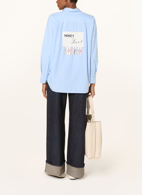 Smith & Soul overhemdblouse LICHTBLAUW / WIT
