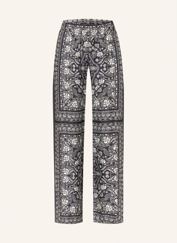 Smith & Soul kalhoty TMAVĚ MODRÁ / BÍLÁ