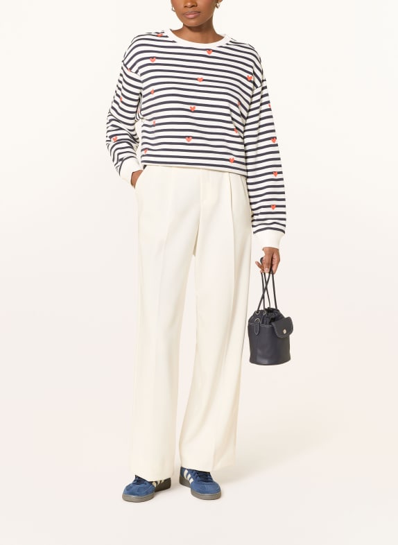 Smith & Soul sweatshirt DONKERBLAUW / CRÈME