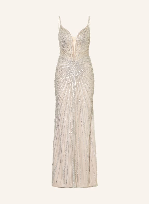 Hey Kyla Večerní šaty s ozdobnými perličkami a flitry STŘÍBRNÁ