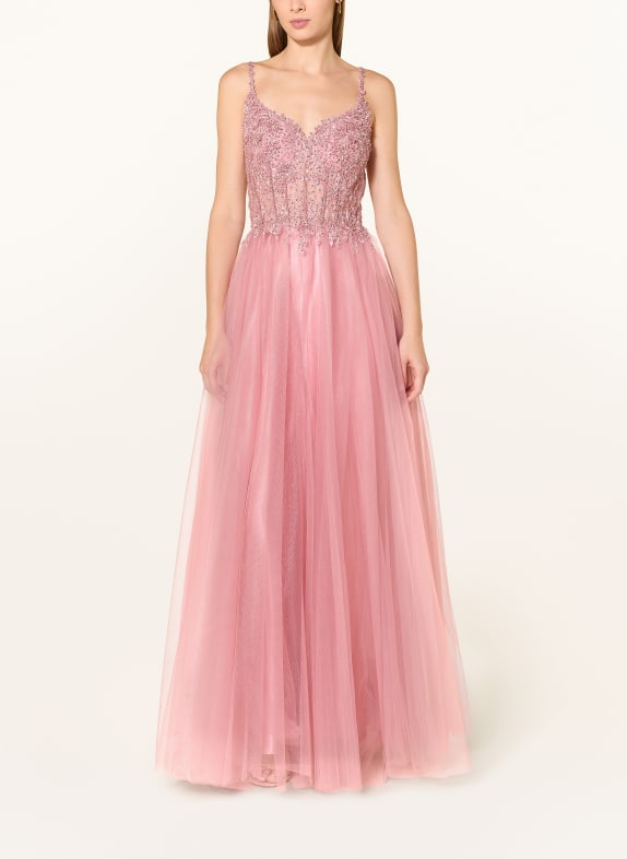 Hey Kyla Večerní šaty s kamínky a flitry RŮŽOVÁ