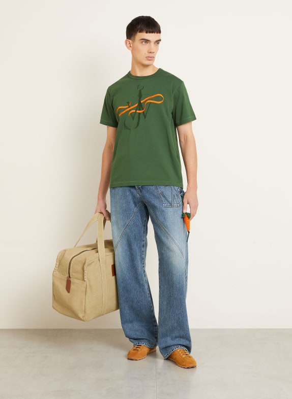 JW ANDERSON T-shirt GRØN / ORANGE / MØRKEGRØN