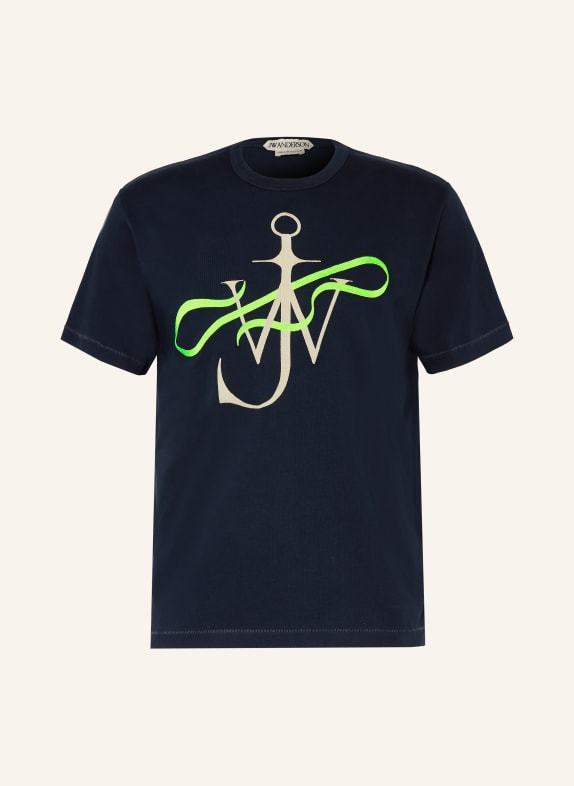 JW ANDERSON koszulka GRANATOWY / BEŻOWY / JASKRAWY ZIELONY