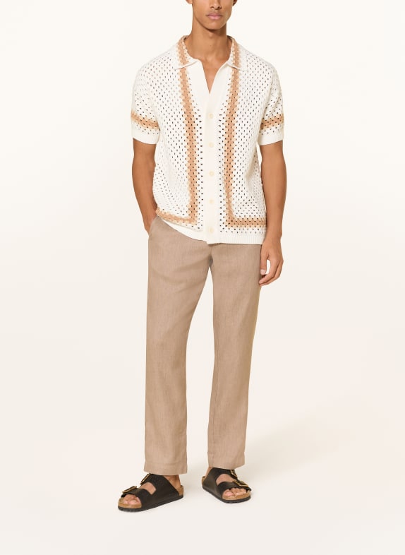 FRESCOBOL CARIOCA Chino OSCAR Regular Fit met linnen BEIGE