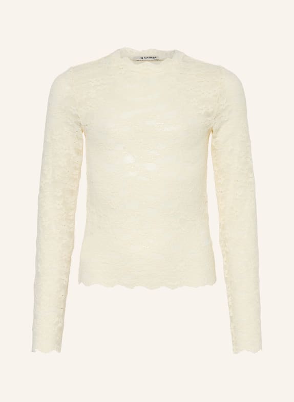GARCIA Longsleeve aus Spitze CREME