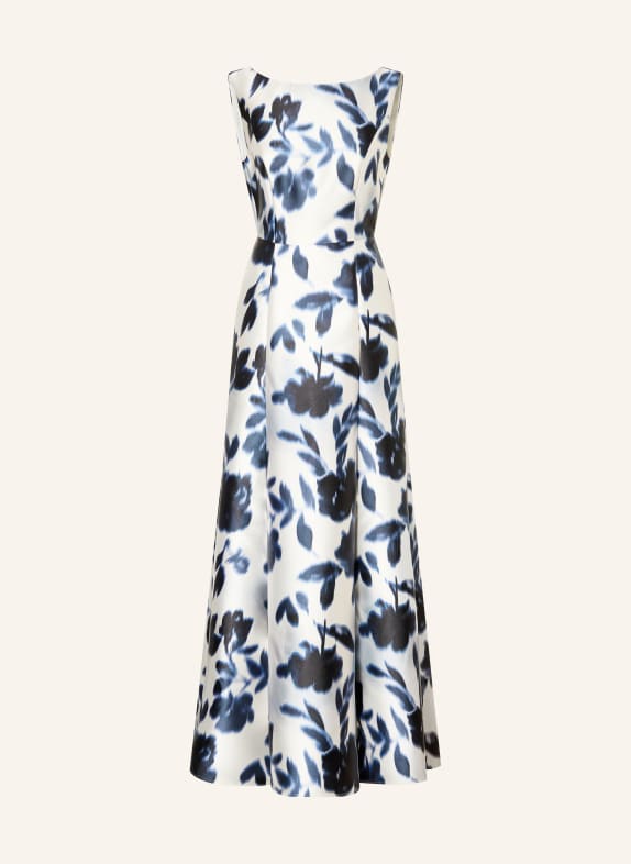 SWING evening gown WHITE / DARK BLUE