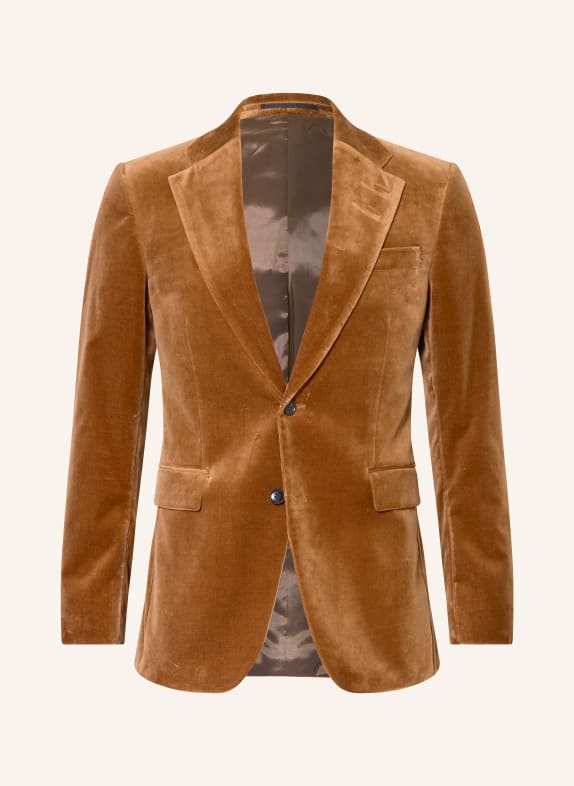 TIGER OF SWEDEN Velvet jacket EASE Extra Slim Fit BROWN