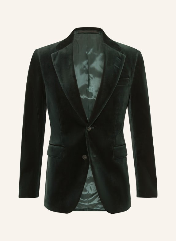 TIGER OF SWEDEN Aksamitna marynarka EASE Extra Slim Fit CIEMNOZIELONY