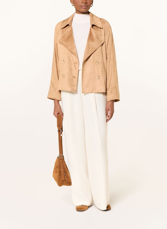 RINO & PELLE Veste KIMORA aspect cuir COGNAC