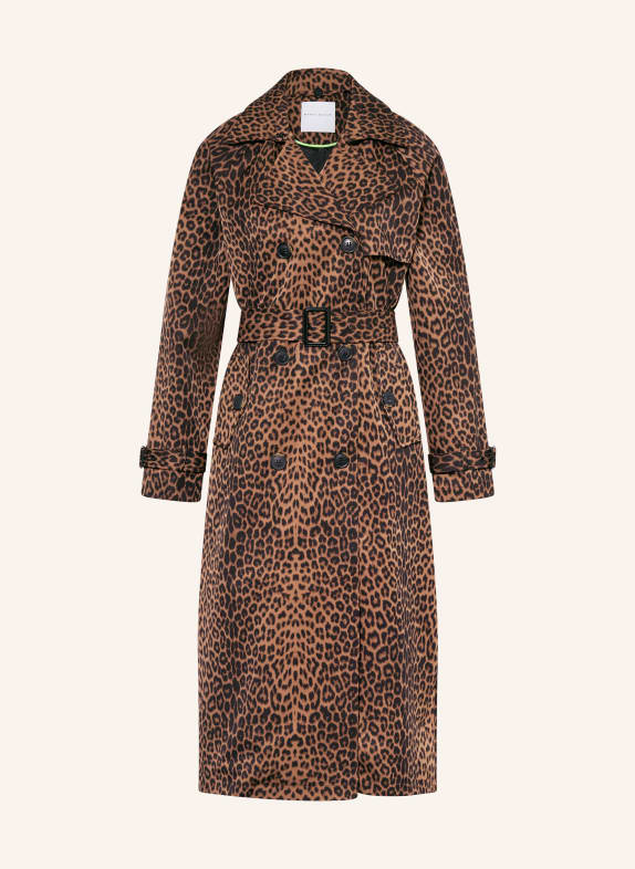 RINO & PELLE ERA trench coat BROWN / DARK BROWN / BLACK