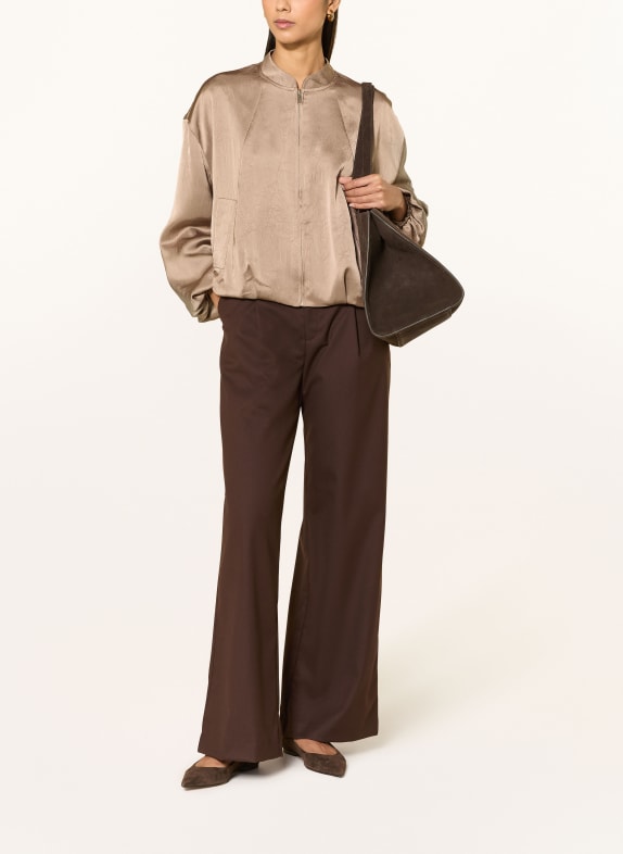 RINO & PELLE FLORE satin blouson TAUPE