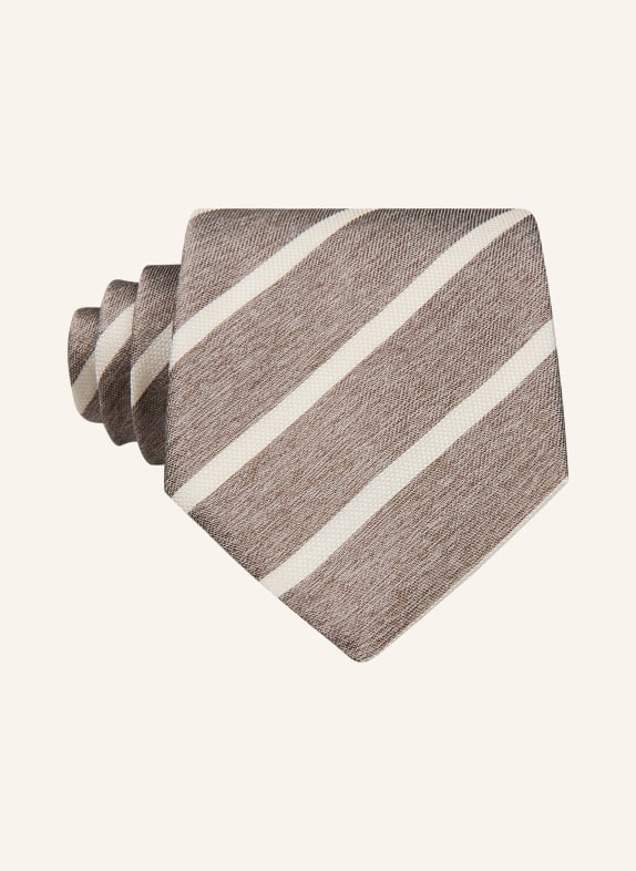 windsor. necktie TAUPE / ECRU