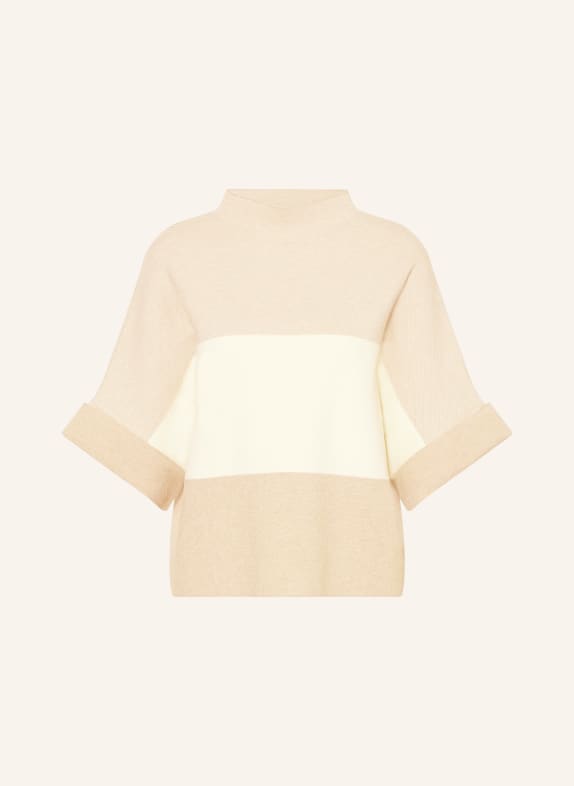 MORE & MORE koszulka z dzianiny JASNOBRĄZOWY / KREMOWY