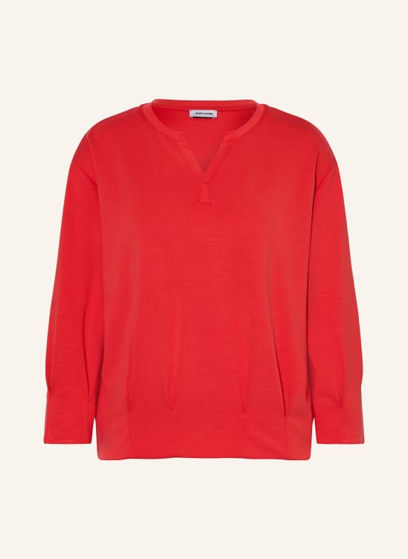 MORE & MORE Sweatshirt with 3/4 sleeves RED