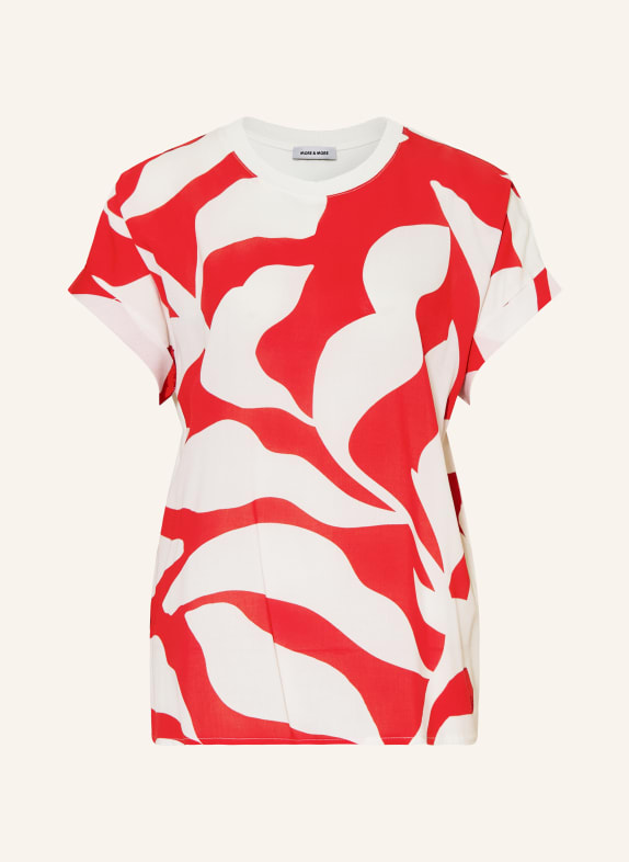 MORE & MORE Blusenshirt ROT / CREME