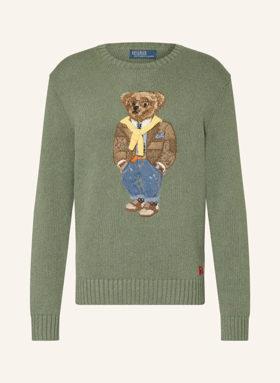 POLO RALPH LAUREN Pullover GRÜN / BRAUN / BLAU