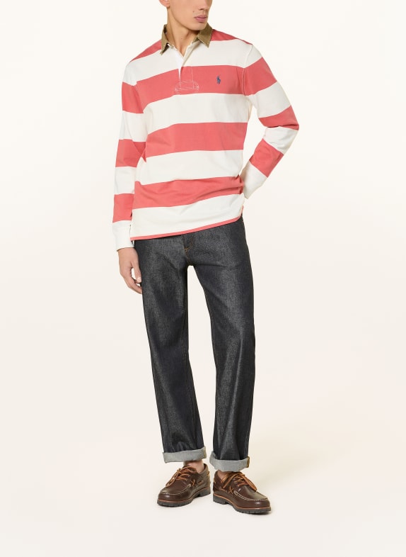 POLO RALPH LAUREN rugbyshirt ECRU / ROOD