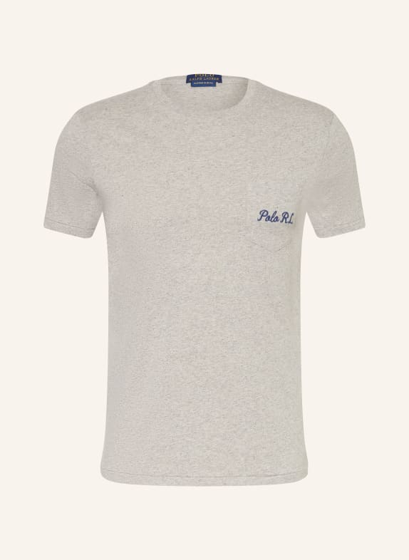 POLO RALPH LAUREN T-Shirt GRAU / BEIGE / DUNKELGELB