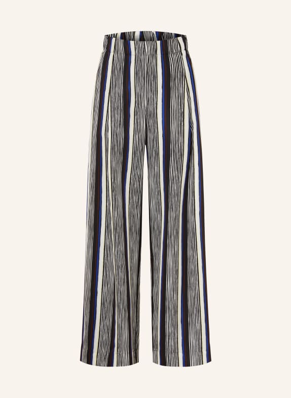 Proenza Schouler AMIRA silk wide-leg pants BLACK / BLUE / WHITE