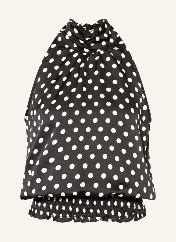 NEO NOIR Top JOS z falbanami CZARNY / BIAŁY