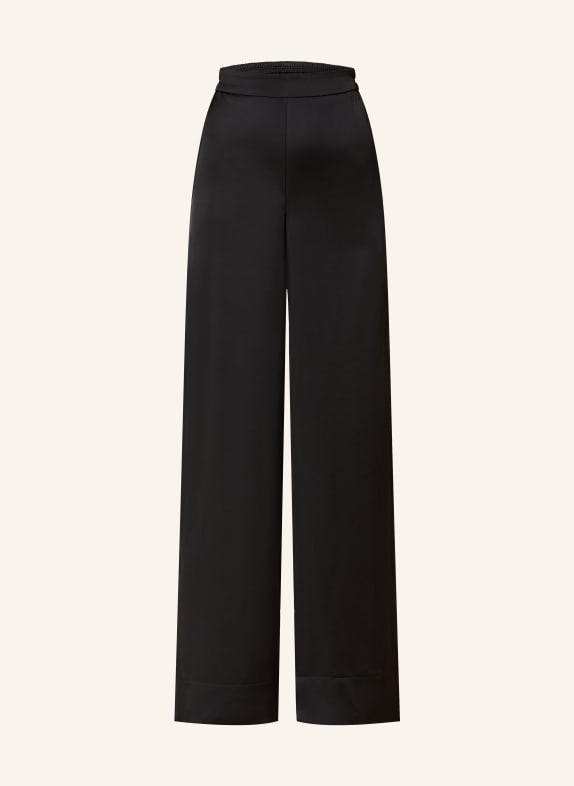 MAC Marlenehose CORALIE aus Satin SCHWARZ