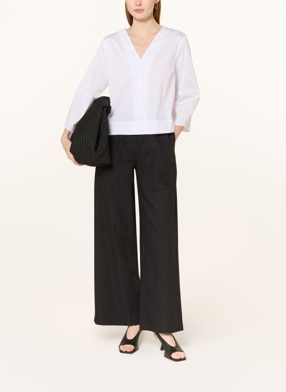 SELECTED Blus med 3/4-ärmar VIT