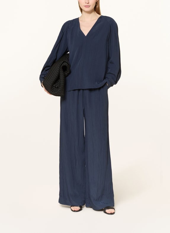 SELECTED Marlene-broek DONKERBLAUW