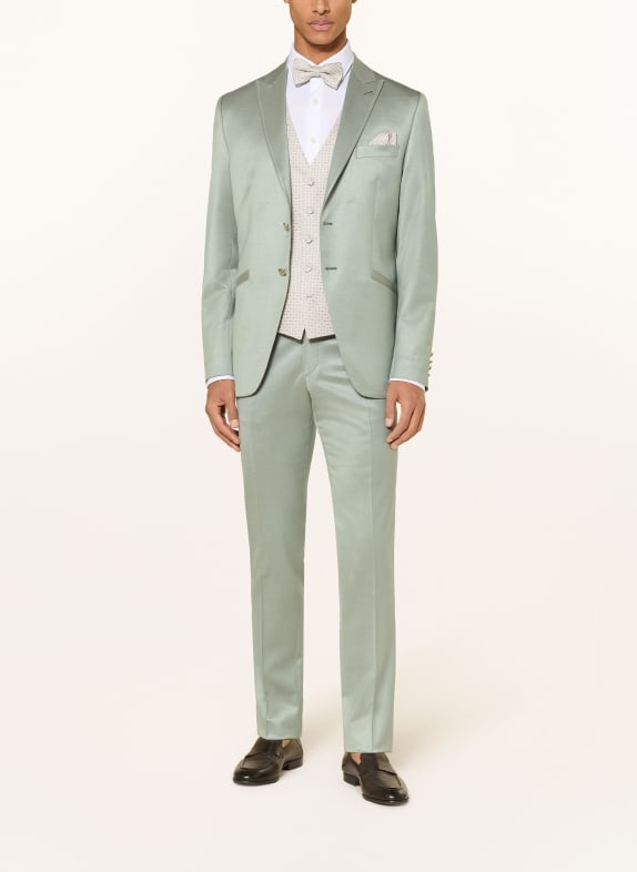 WILVORST Slim fit colbertvest 047 Lindgrün gem.