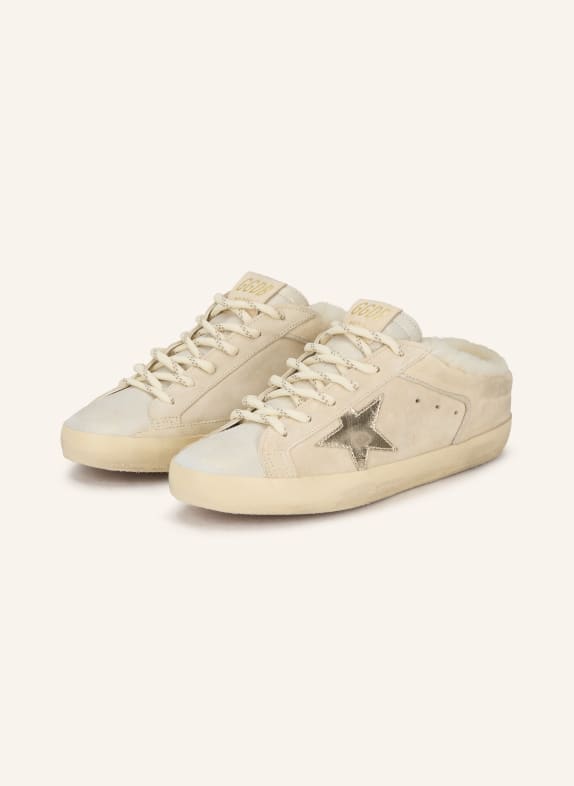 GOLDEN GOOSE Sneakersy wsuwane SUPER STAR ECRU / PLATYNOWY