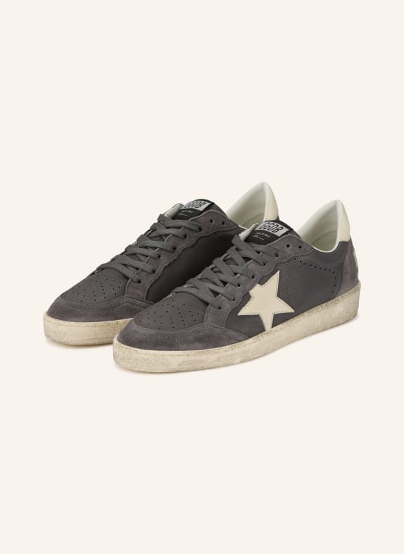 GOLDEN GOOSE Sneaker BALL STAR DUNKELGRAU / CREME