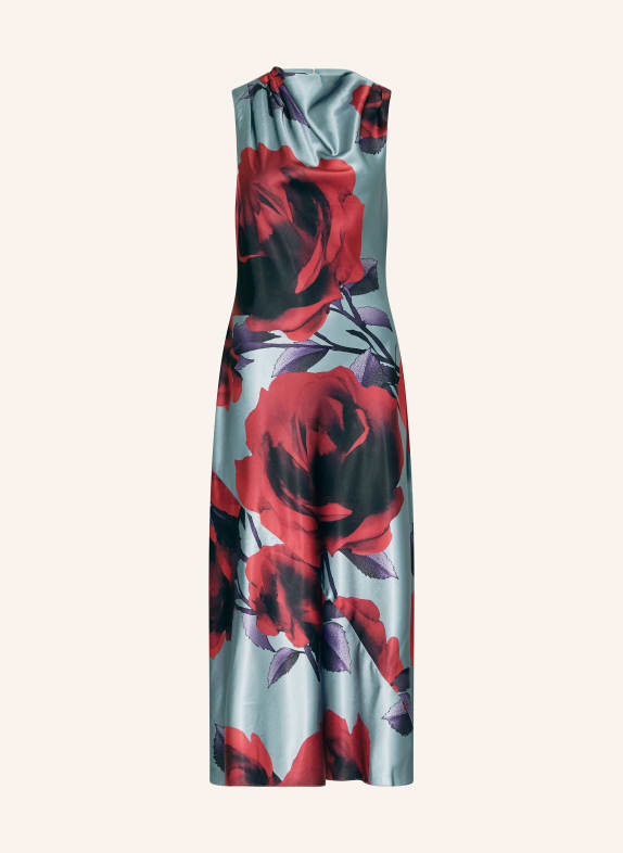 TED BAKER Satin dress HARRLIA LIGHT BLUE / PURPLE / RED
