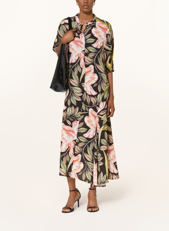 TED BAKER Kleid REYJA SCHWARZ / HELLROT / GRÜN