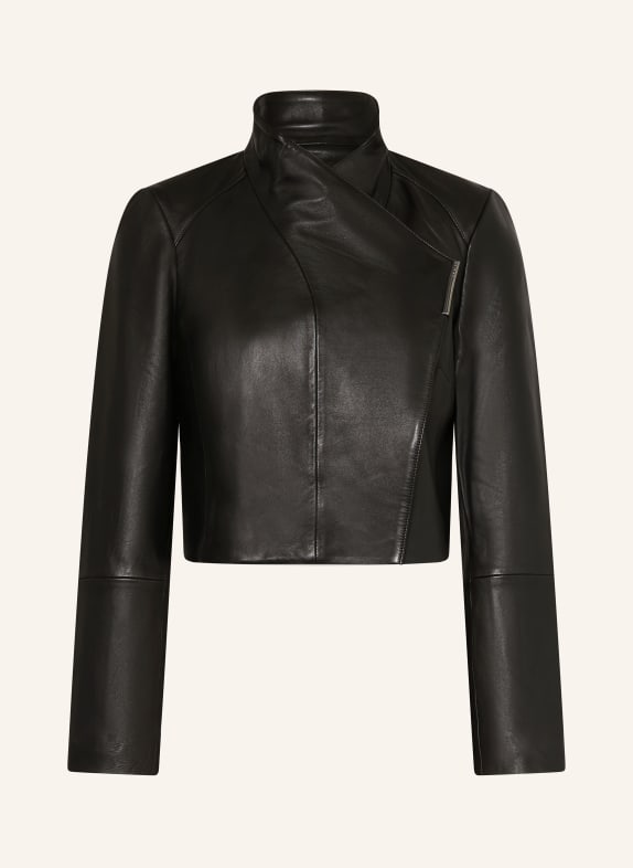 TED BAKER RIYOZE leather jacket BLACK