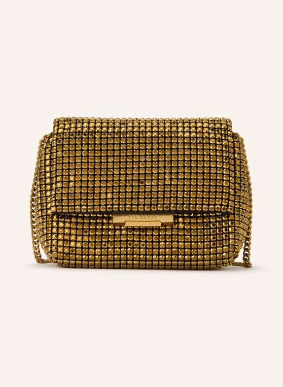 TED BAKER Micro Bag GLITERS mit Schmucksteinen GOLD