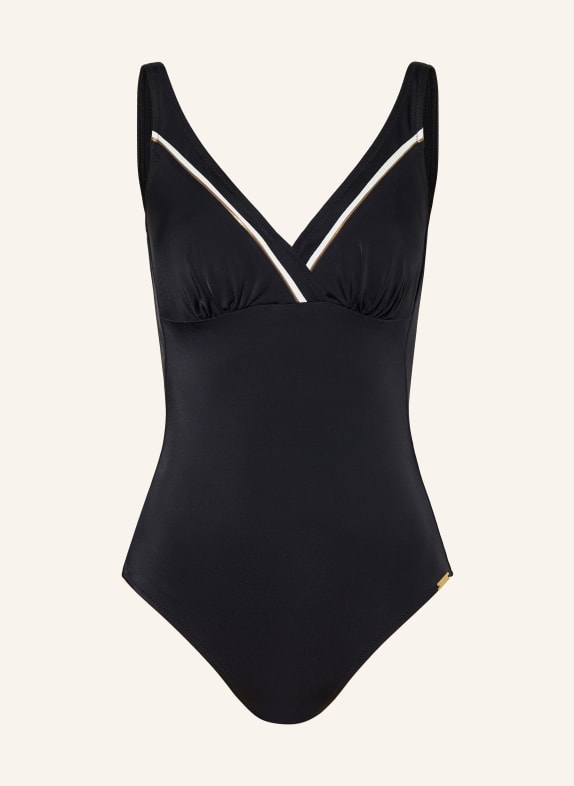 Charmline Shape-Badeanzug EDGE LINE SCHWARZ / BEIGE / WEISS