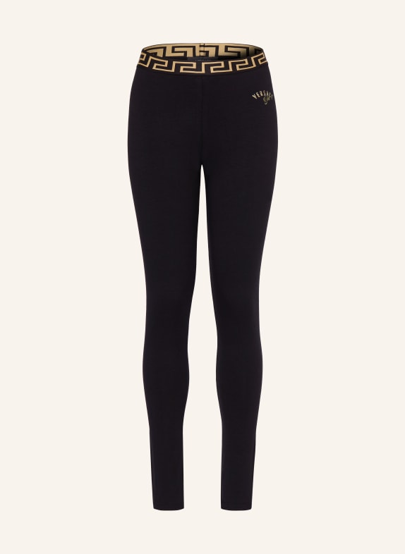 VERSACE leggings BLACK / GOLD
