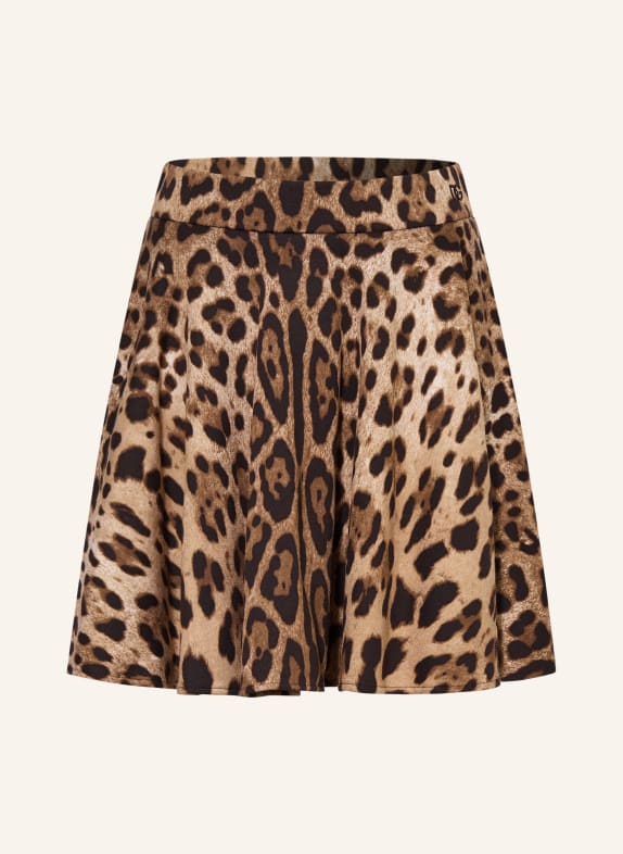 DOLCE & GABBANA Sukně FELPA HNĚDÁ / SVĚTLE HNĚDÁ / ČERNÁ