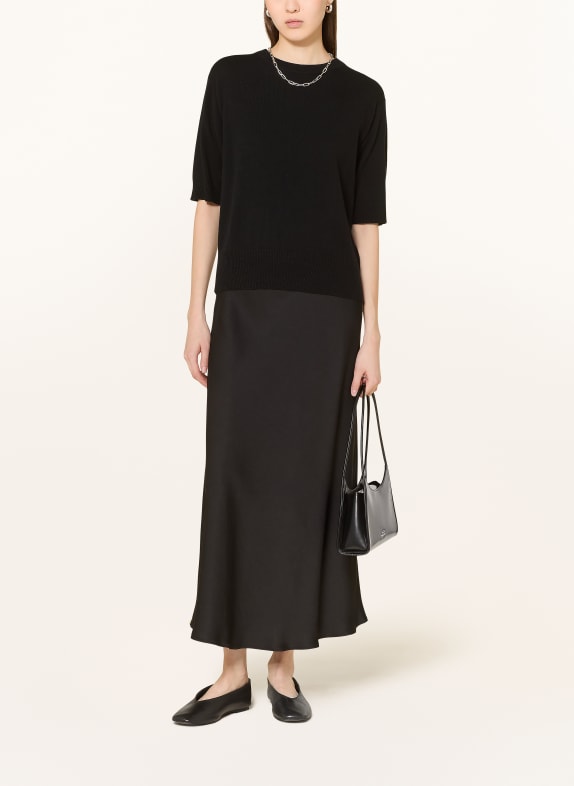 ALLUDE Strickshirt aus Cashmere SCHWARZ
