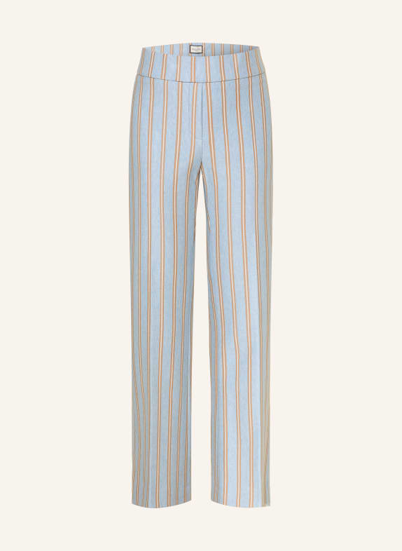SEDUCTIVE 7/8 jersey pants NANETTE LIGHT BLUE / CAMEL / WHITE