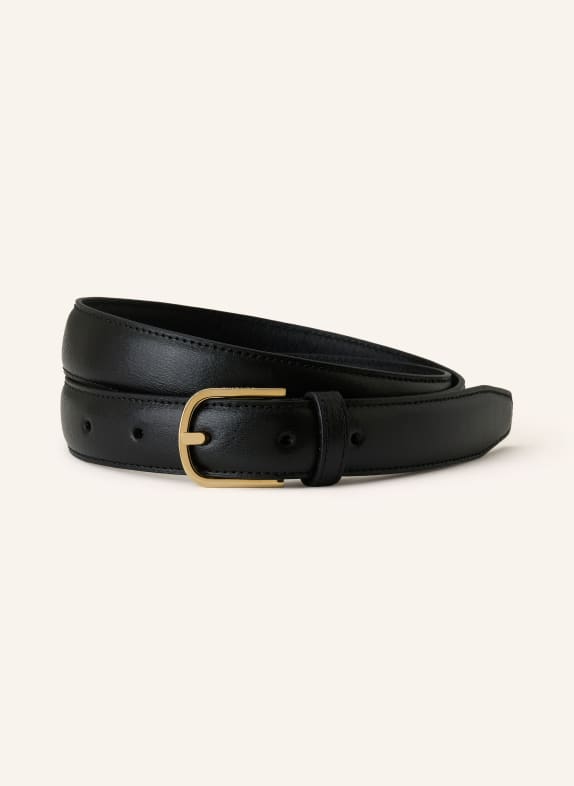 TOTEME leather belt BLACK / GOLD