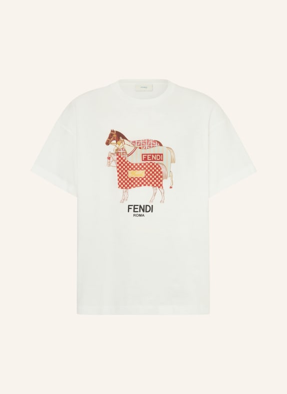 FENDI T-shirt WHITE / ROSE / DARK RED