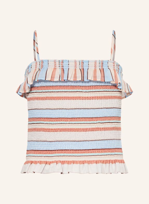 ZIMMERMANN Top DAYLIGHT mit Rüschen HELLBLAU / ALTROSA / HELLGRAU