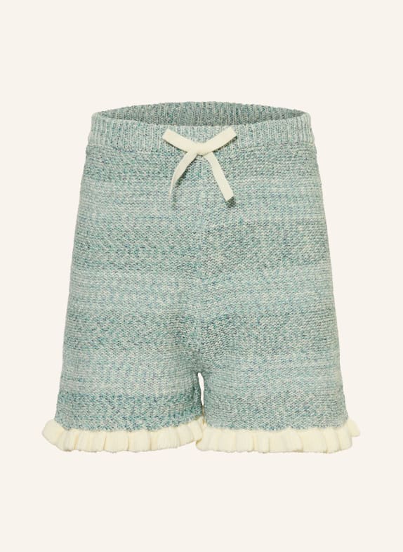 ZIMMERMANN PATIENCE knit shorts CREAM / TEAL / TURQUOISE