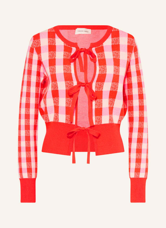 FABIENNE CHAPOT Cardigan CAMILLE ROUGE / ROSE / CRÈME