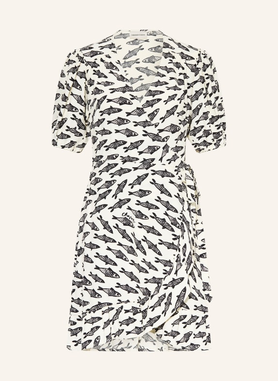 FABIENNE CHAPOT Robe portefeuille ARIEL BLANC / NOIR