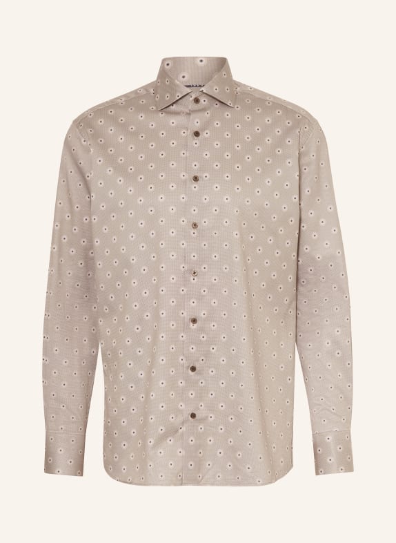 1863 by ETERNA Hemd Modern Fit TAUPE / CREME / DUNKELBLAU