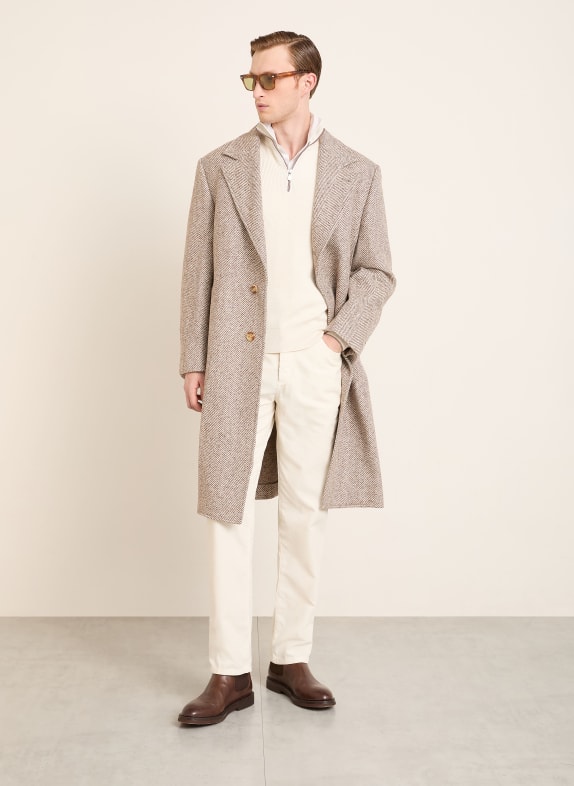 BRUNELLO CUCINELLI Mantel mit Alpaka BEIGE / TAUPE