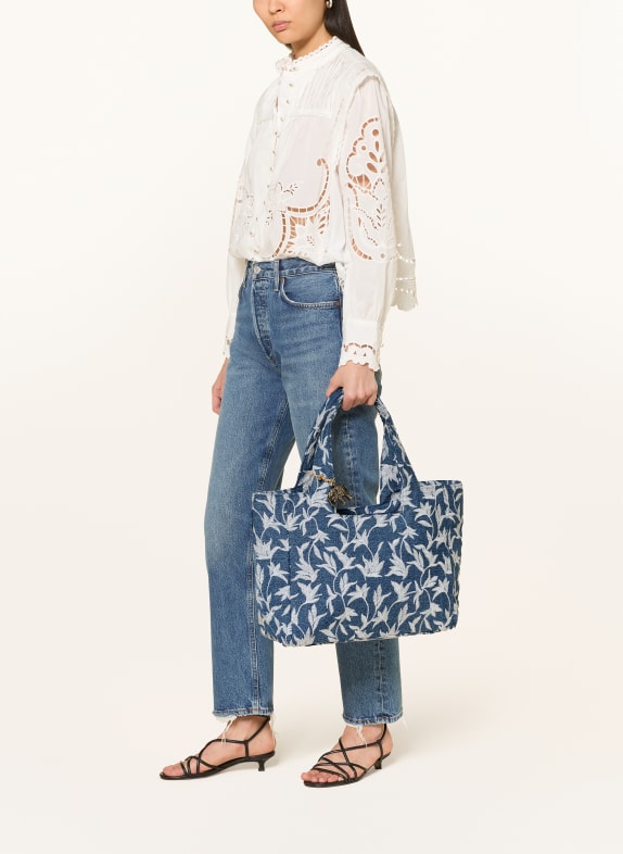 ANOKHI Shopper BLÅ / HVID